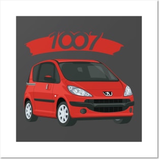 Peugeot 1007 car red Posters and Art